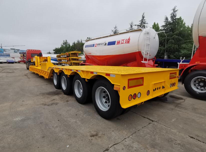 Olib olinadigan Gooseneck Lowbed yarim tirkamasi