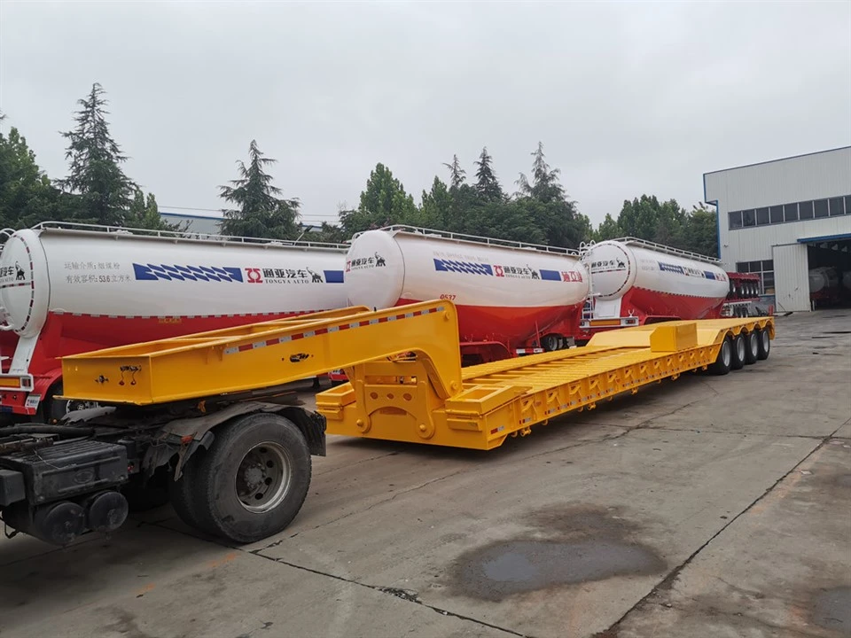 Gidravlik Gooseneck Lowbed yarim tirkamasi