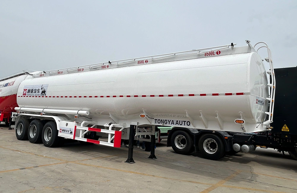 3 o'qni tekshirish uchun 3 o'q tanli tanker semi